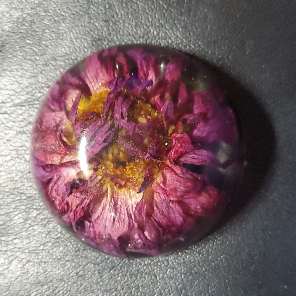 REAL flower paperweight